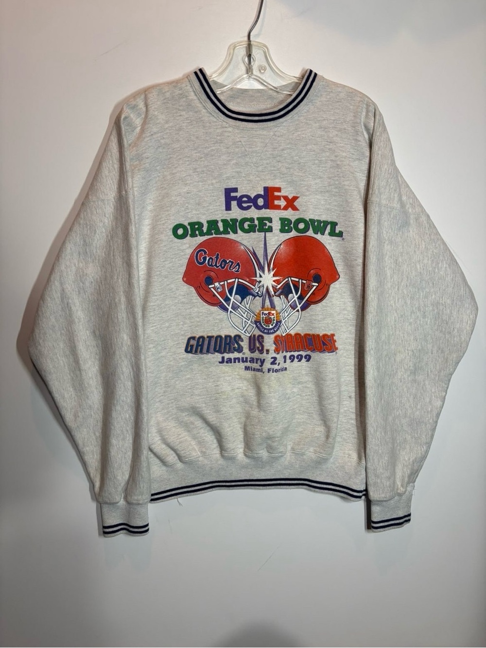 Vintage 90s FedEx Orange Bowl Graphic Crewneck Gators Syracuse Sweatshirt